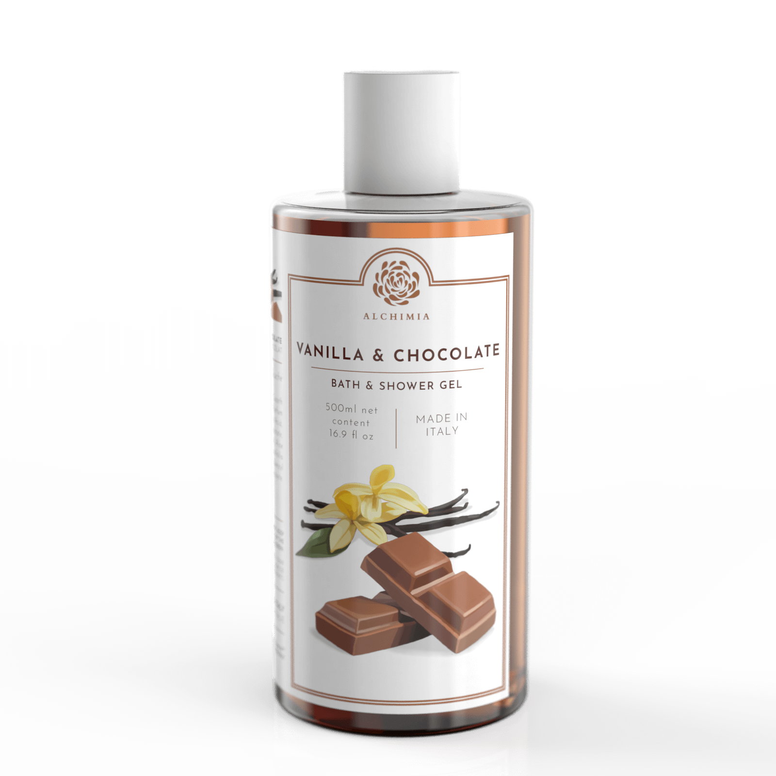 sapone doccia schiuma al cioccolato e vaniglia di Alchimia Soap